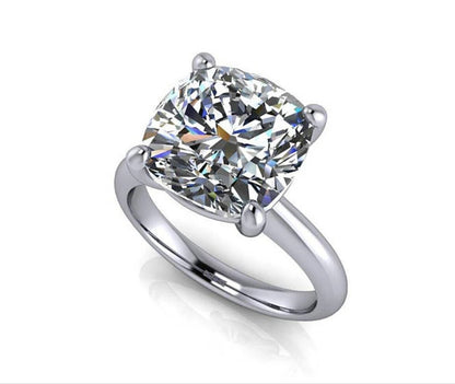 FJ RINGS - Diamond Ring Cushion Cut, .05-2.5 Carat IGI Lab Grown, 14k Gold CVD HPHT Diamond, DEF VS-VVS.