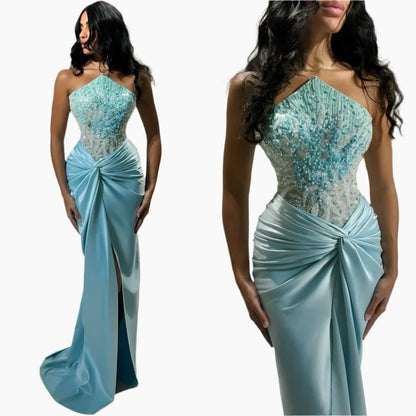 EVENINGS - Divas Evening Dress, Sizes 2 - 26, Strapless Mermaid Style, Beautiful Beadings and Detail.