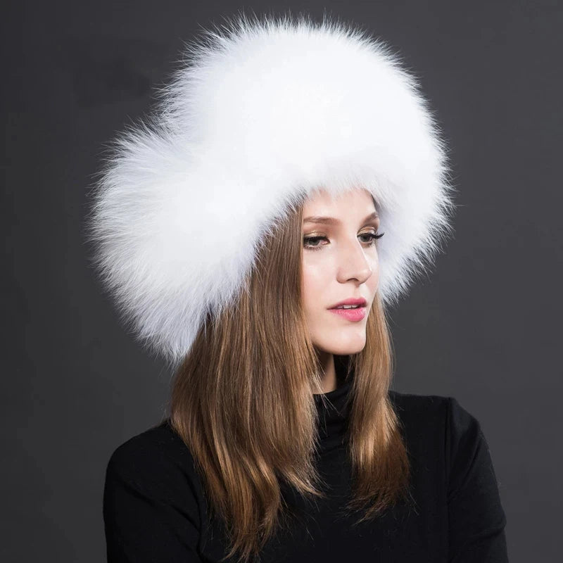 HATS - Warm Natural Raccoon Ushanka Fur Hat, Thick Warm Ears and lining.