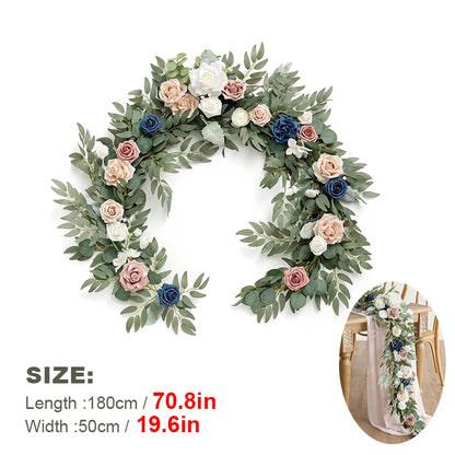 WEDDING & ACCESSORIES: Garlands Artificial Eucalyptus Garland Runner Mantle, 1.8m Silk Flowers