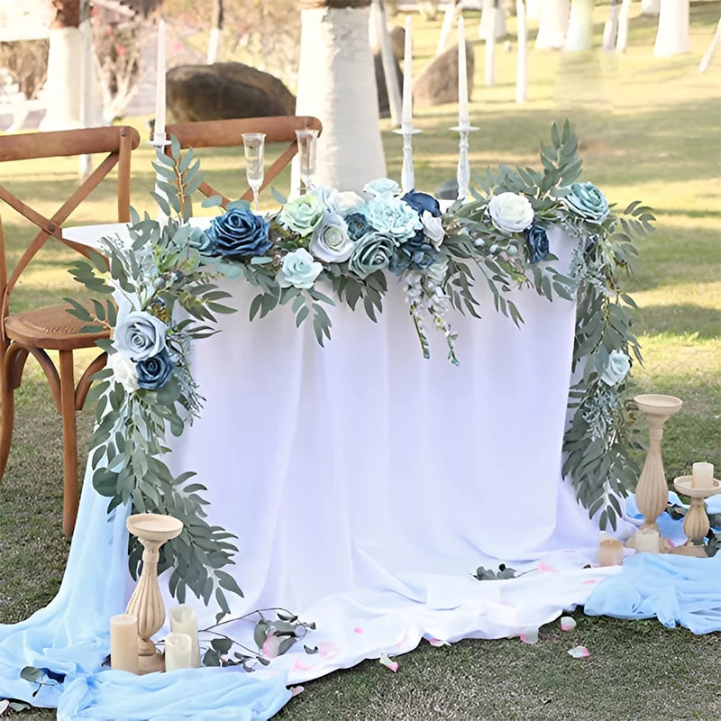 WEDDING & ACCESSORIES: Garlands Artificial Eucalyptus Garland Runner Mantle, 1.8m Silk Flowers