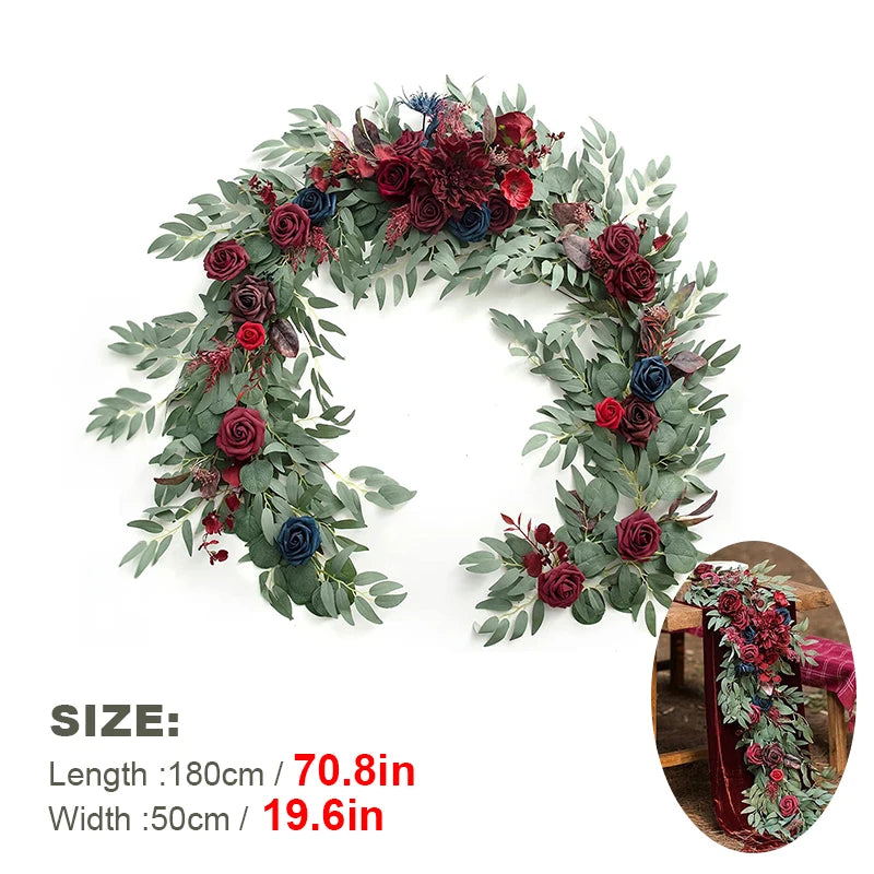 WEDDING & ACCESSORIES: Garlands Artificial Eucalyptus Garland Runner Mantle, 1.8m Silk Flowers