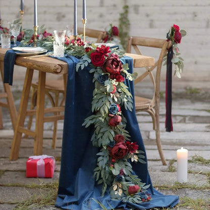 WEDDING & ACCESSORIES: Garlands Artificial Eucalyptus Garland Runner Mantle, 1.8m Silk Flowers