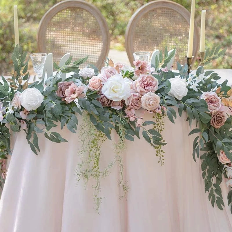 WEDDING & ACCESSORIES: Garlands Artificial Eucalyptus Garland Runner Mantle, 1.8m Silk Flowers